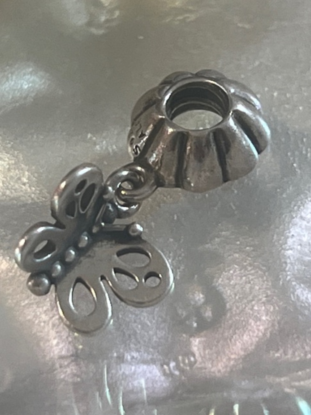 Pandora Silver Butterfly Dangle Charm